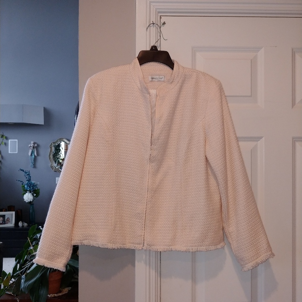 COLDWATER CREEK PALE PINK TWEED JACKET - Picture 5 of 5